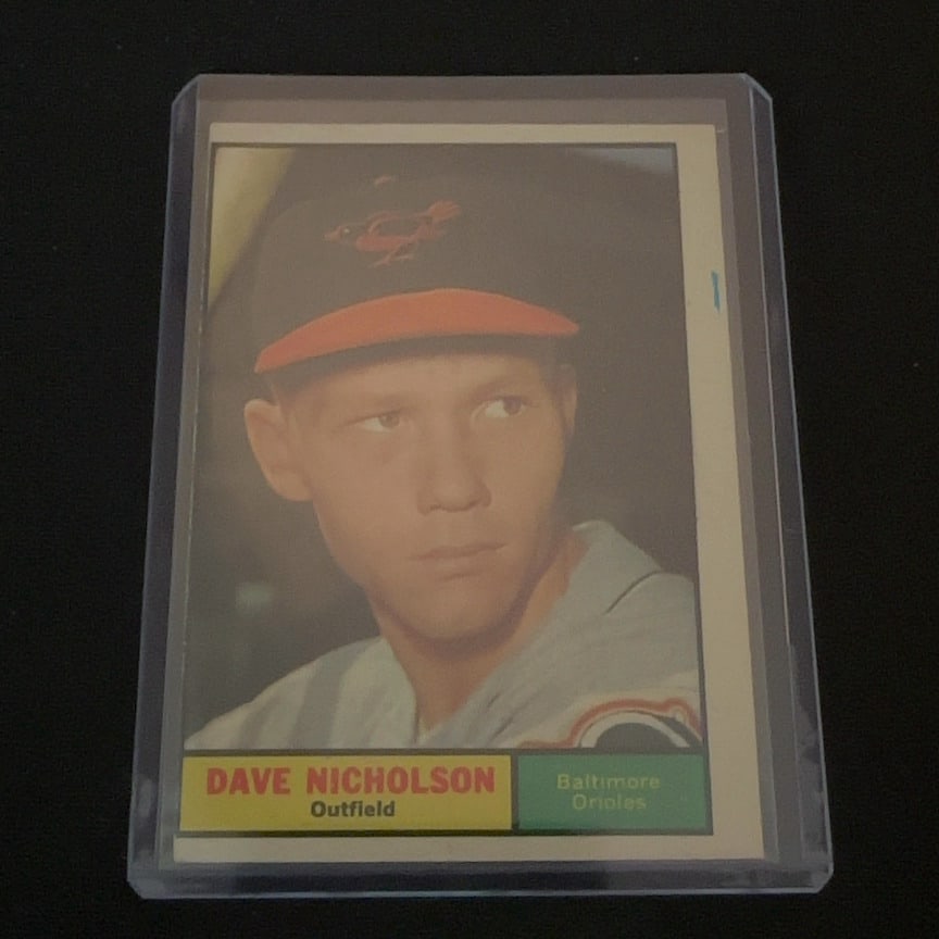 1961 Topps Dave Nicholson Baltimore Orioles (1 of 2)
