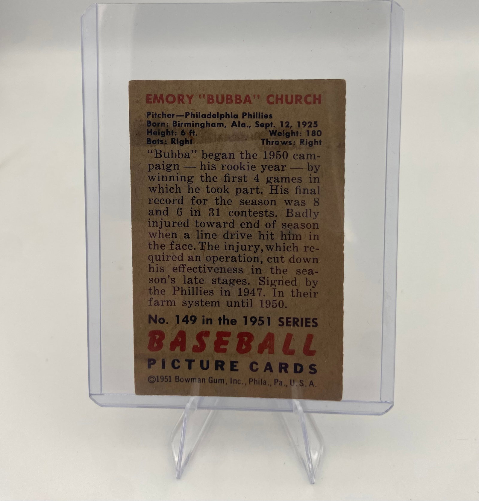 1951 Bowman Emory Bubba Church - 2