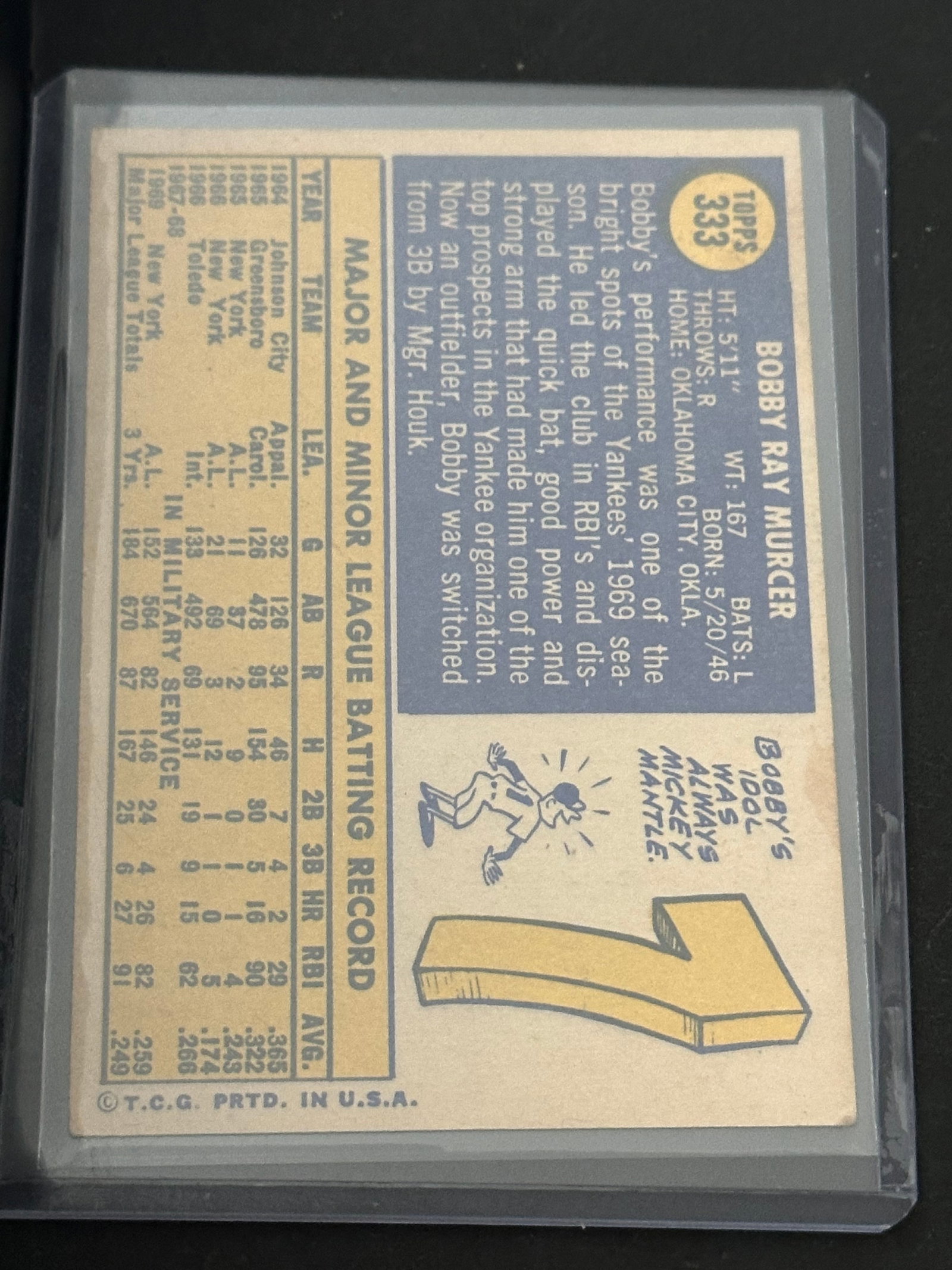 1970 Topps Bobby Murcer - 2