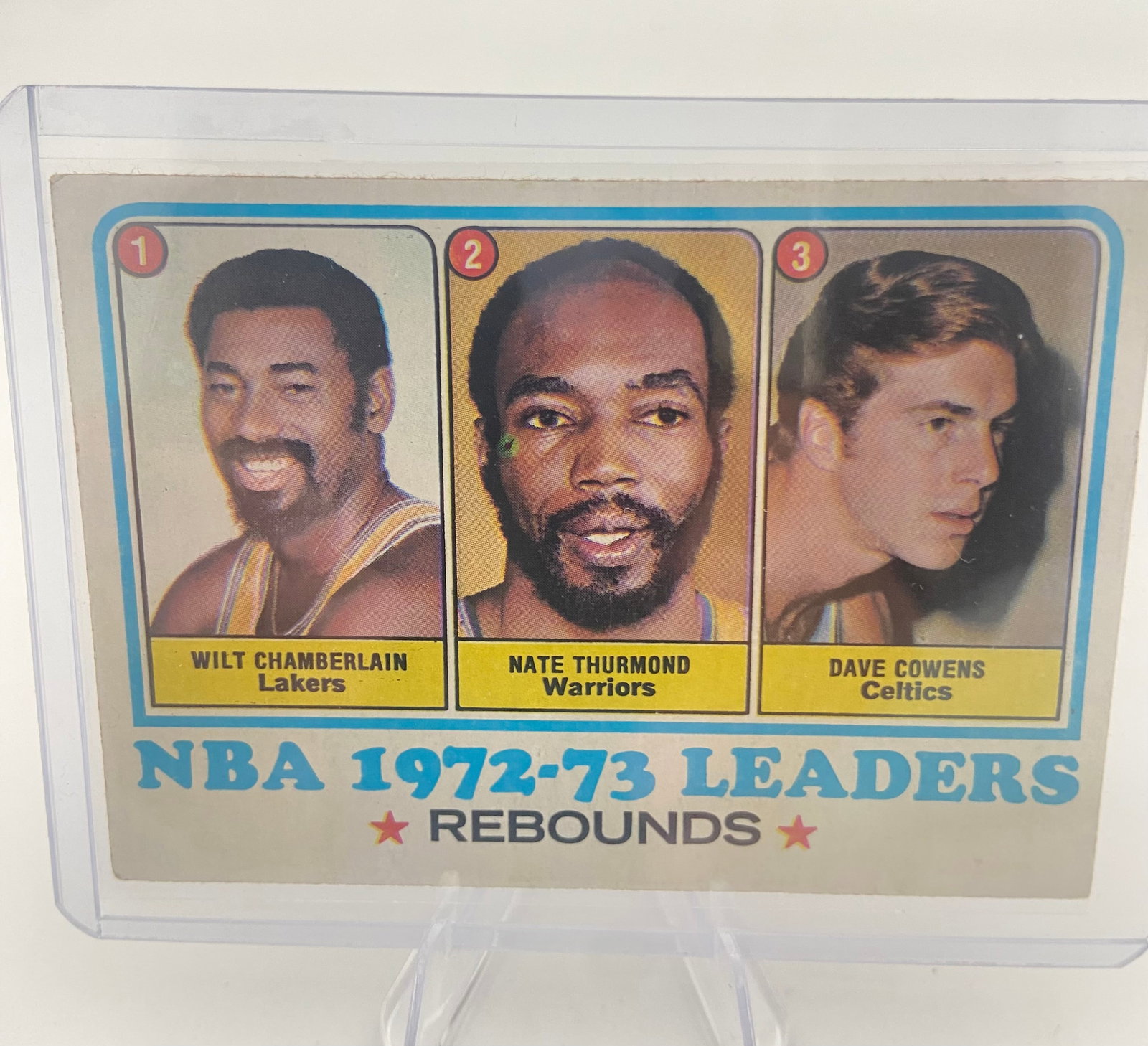 1972-73 Topps NBA Leaders Rebounds (1 of 2)