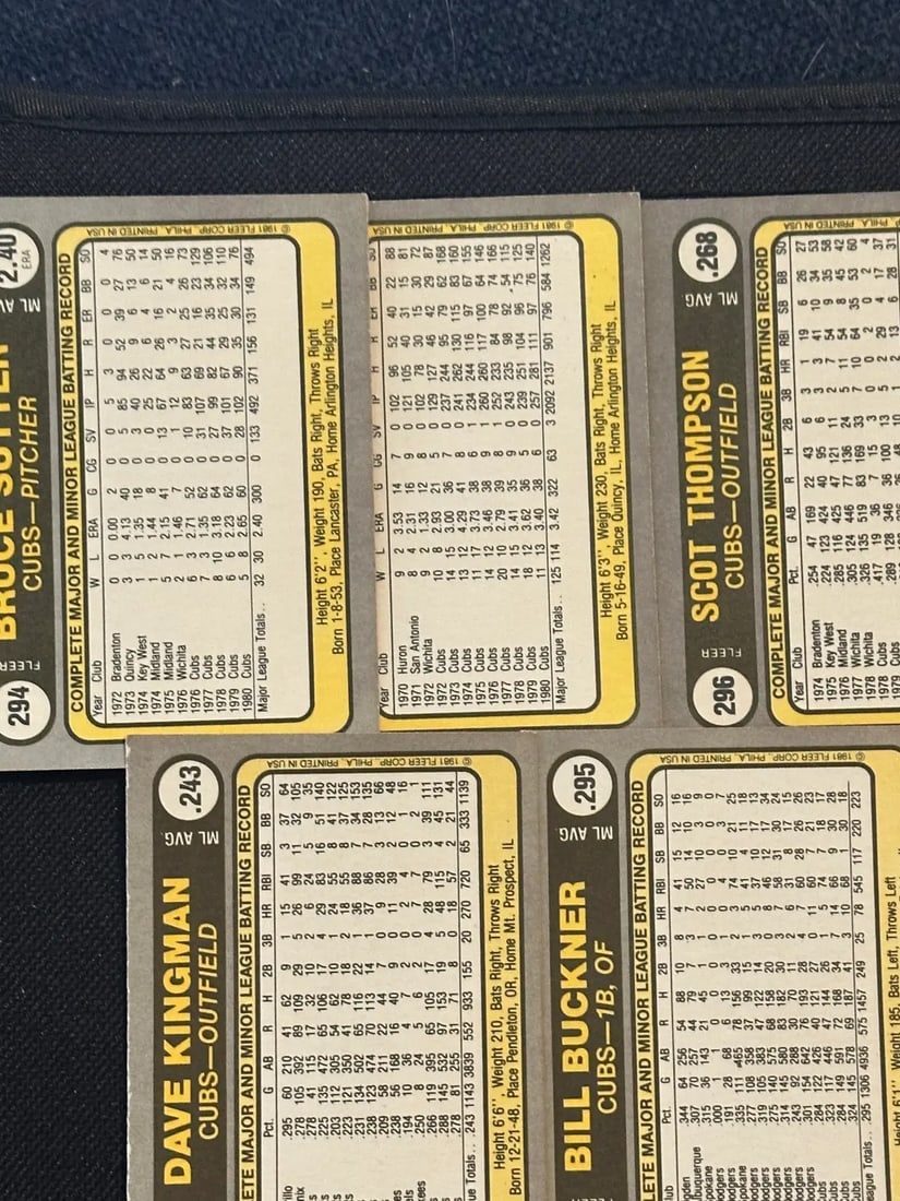 1978 Topps Chicago Cubs Baseball Cards Group - 2