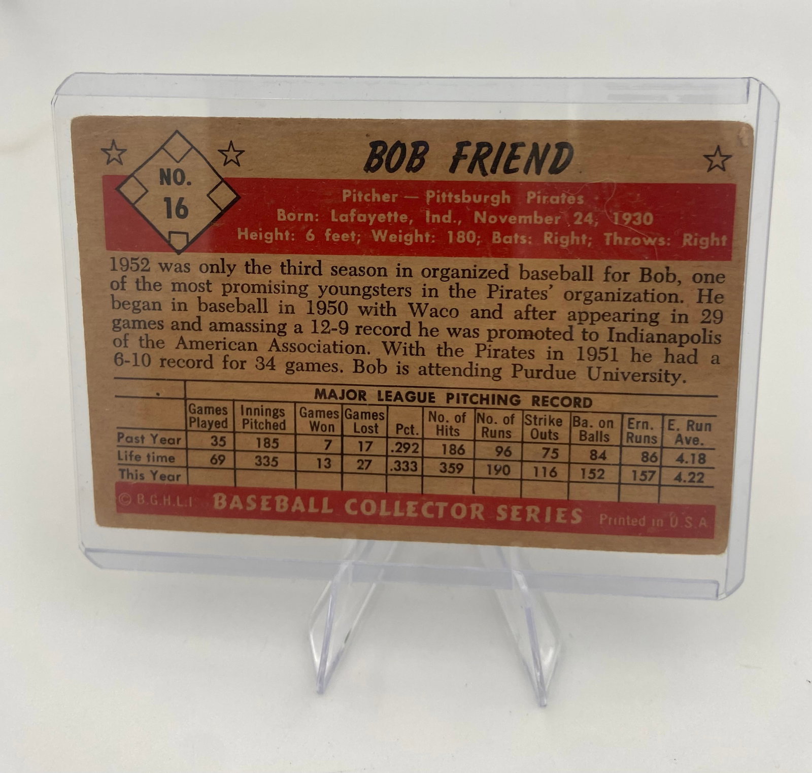 1953 Bowman Dale Long Pittsburgh Pirates Baseball Card - 2