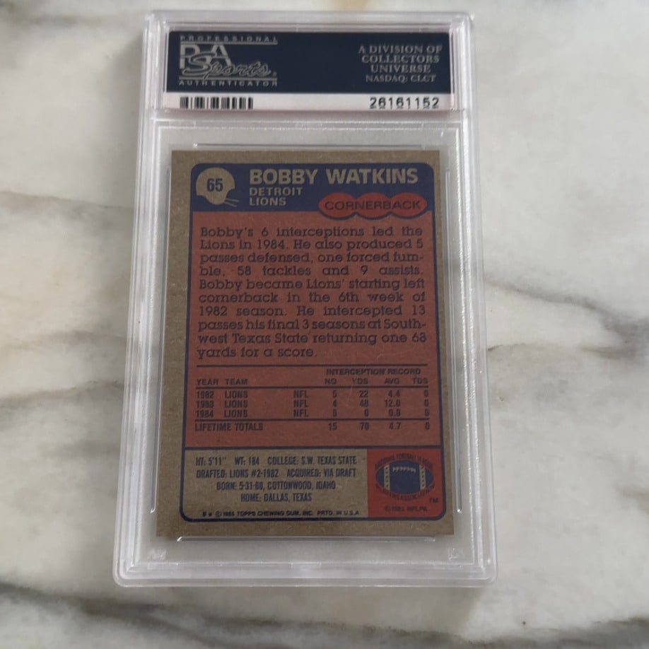 1985 Topps Bobby Watkins - 2
