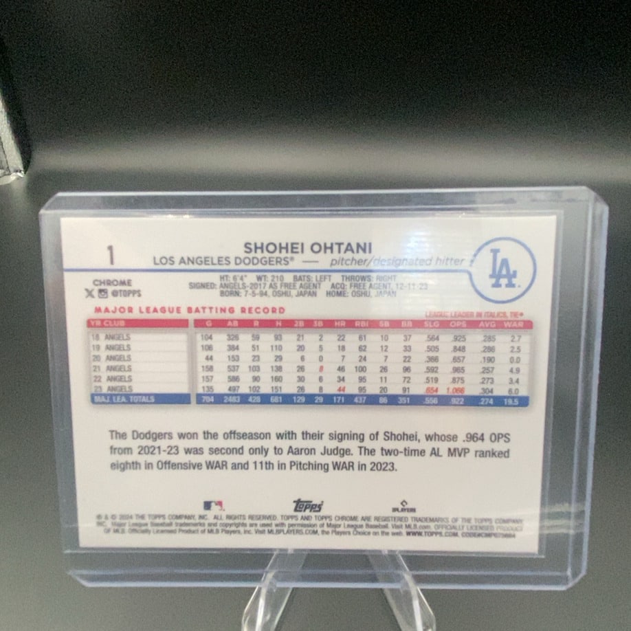 2024 Topps Chrome Shohei Ohtani - 2