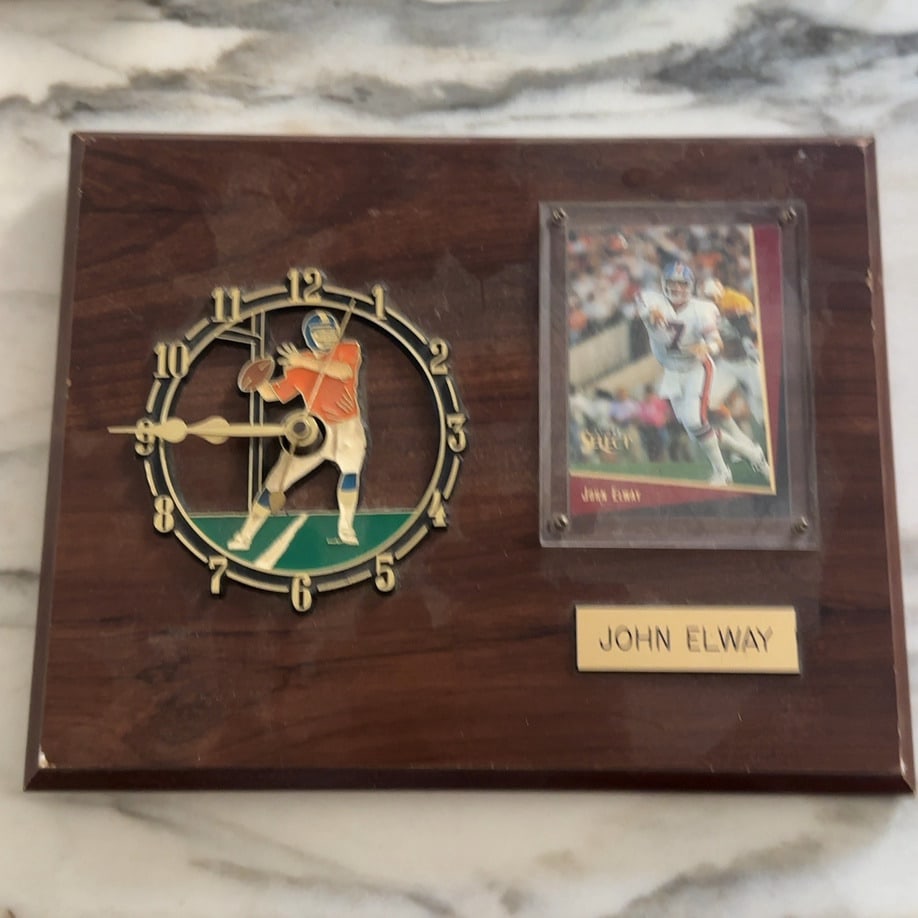 John Elway clock and Card (1 of 1)