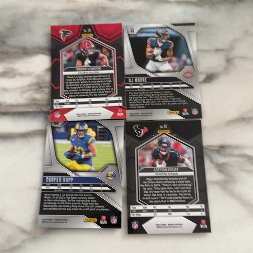2023 Panini NFL Football Card Lot: London, Moore, Kupp, Digg - 2