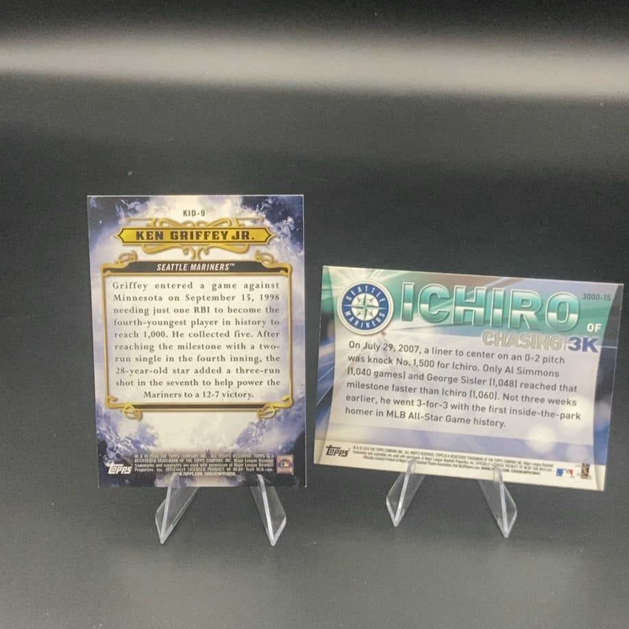 Ichiro and Ken Griffey Jr. Topps Trading Cards - 2