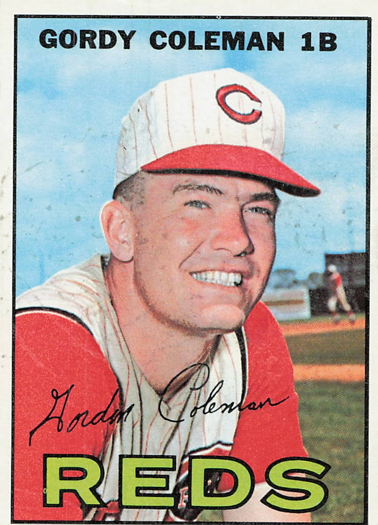 1967 Topps #61 Gordy Coleman Cincinnati Reds vintage baseball trading card (1 of 1)