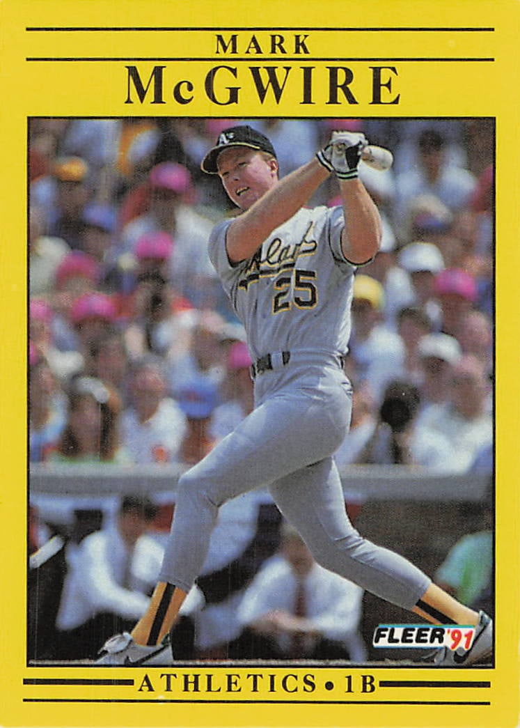 1991 Fleer Mark McGwire Baseball Card (1 of 1)