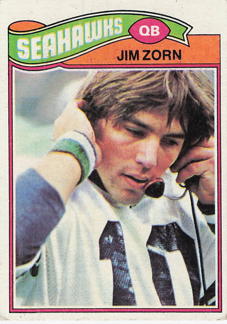 1977 Topps Jim Zorn Seattle Seahawks Football Card: This is a 1977 Topps football card featuring Seattle Seahawks quarterback Jim Zorn. As card number 321 in the 1977 Topps set, it highlights the early years of the Seahawks franchise. The