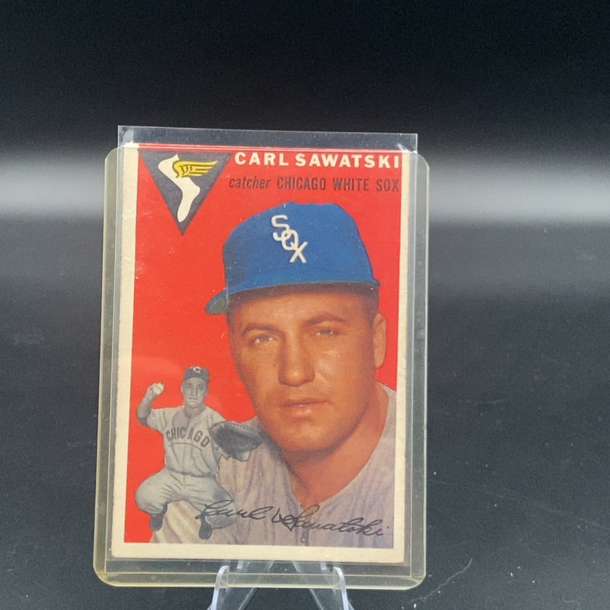1954 Topps Carl Sawatski #198 baseball trading card: 2013 Topps #CD-22 Drew Smyly This is a 2013 Topps baseball card featuring Drew Smyly of the Detroit Tigers. The card is part of the CD-22 set and showcases Smyly during his early MLB career. As a