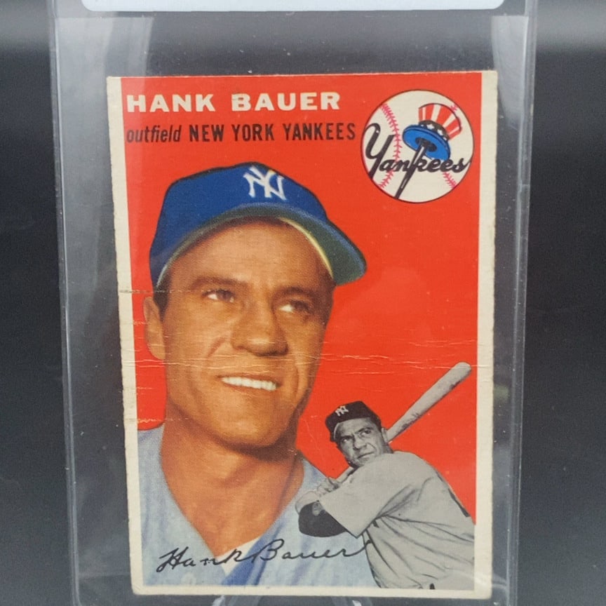 1954 Topps Hank Bauer New York Yankees Baseball Card (1 of 1)