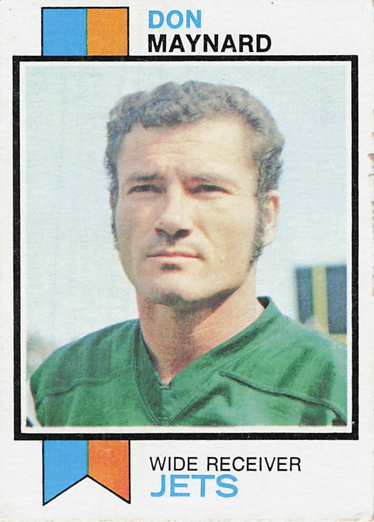 1973 Topps football trading card featuring Hall of Fame wide receiver Don Maynard (1 of 1)