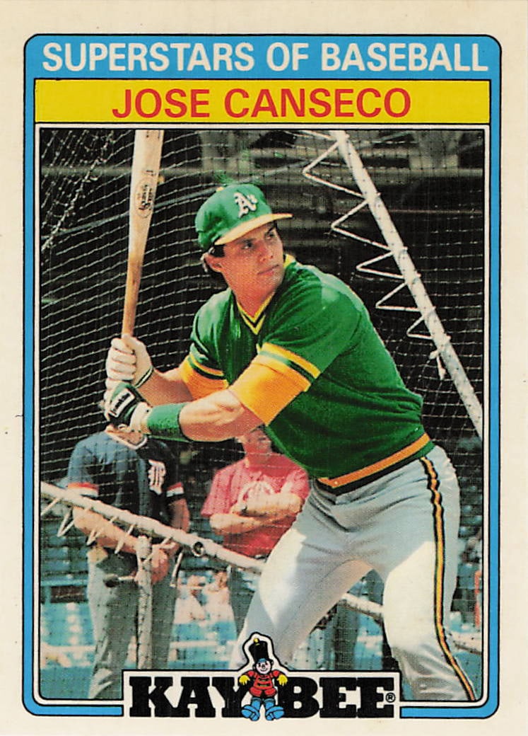 1987 Topps Kay-Bee Superstars of Baseball Jose Canseco #7 trading card (1 of 1)