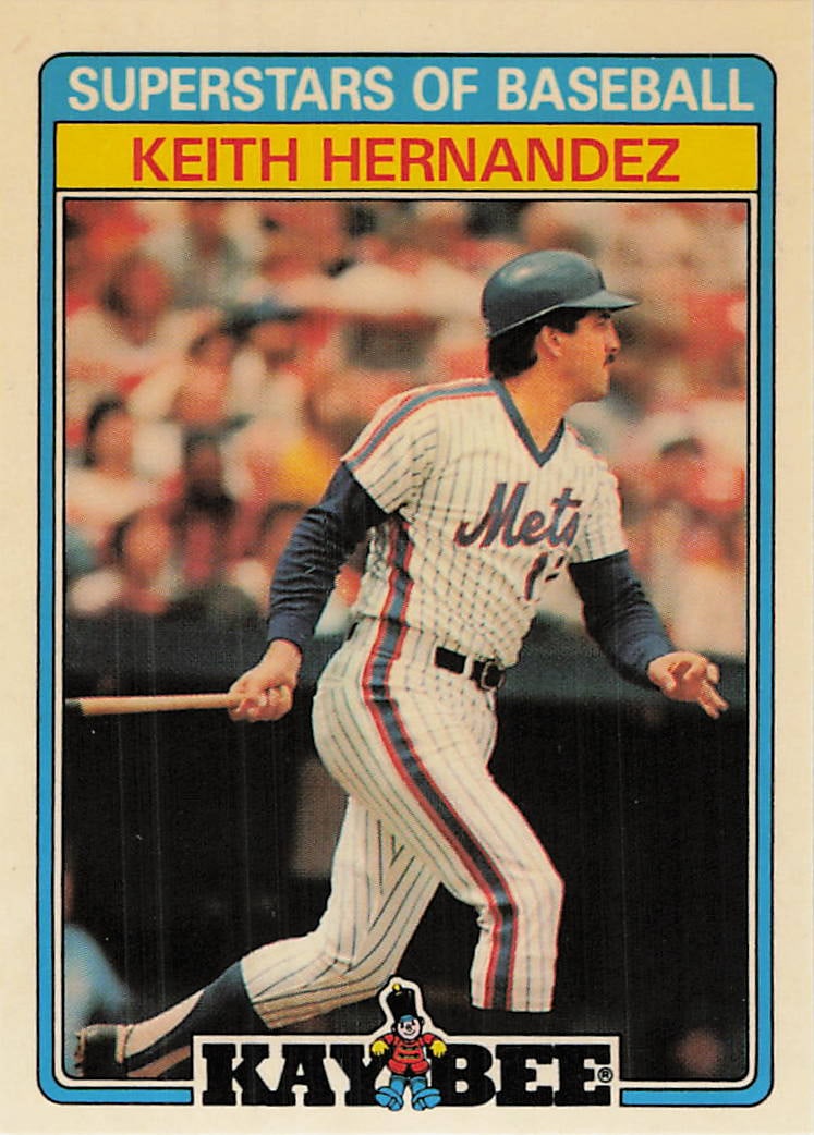 1987 Topps Kay-Bee Superstars of Baseball #17 trading card: The 1987 Topps Kay-Bee Superstars of Baseball #17 trading card features first baseman Keith Hernandez of the New York Mets.