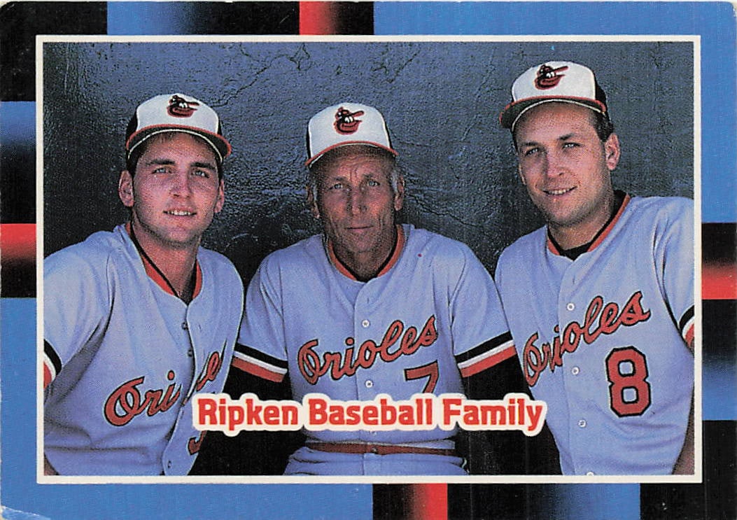 1987 Leaf #625 The Ripken Baseball Family trading card (1 of 1)