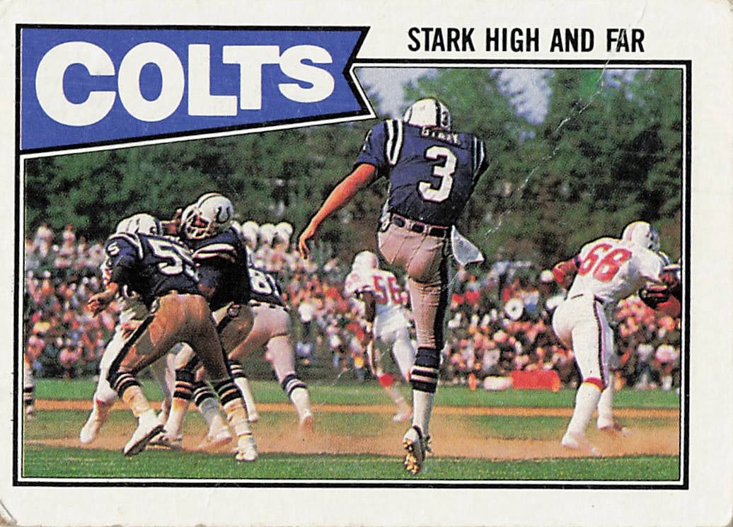 1987 Topps Indianapolis Colts football trading card: 1987 Topps Football Indianapolis Colts Team Leaders #372 is a base trading card featuring the Indianapolis Colts team leaders as members of the Indianapolis Colts. This team card highlights the