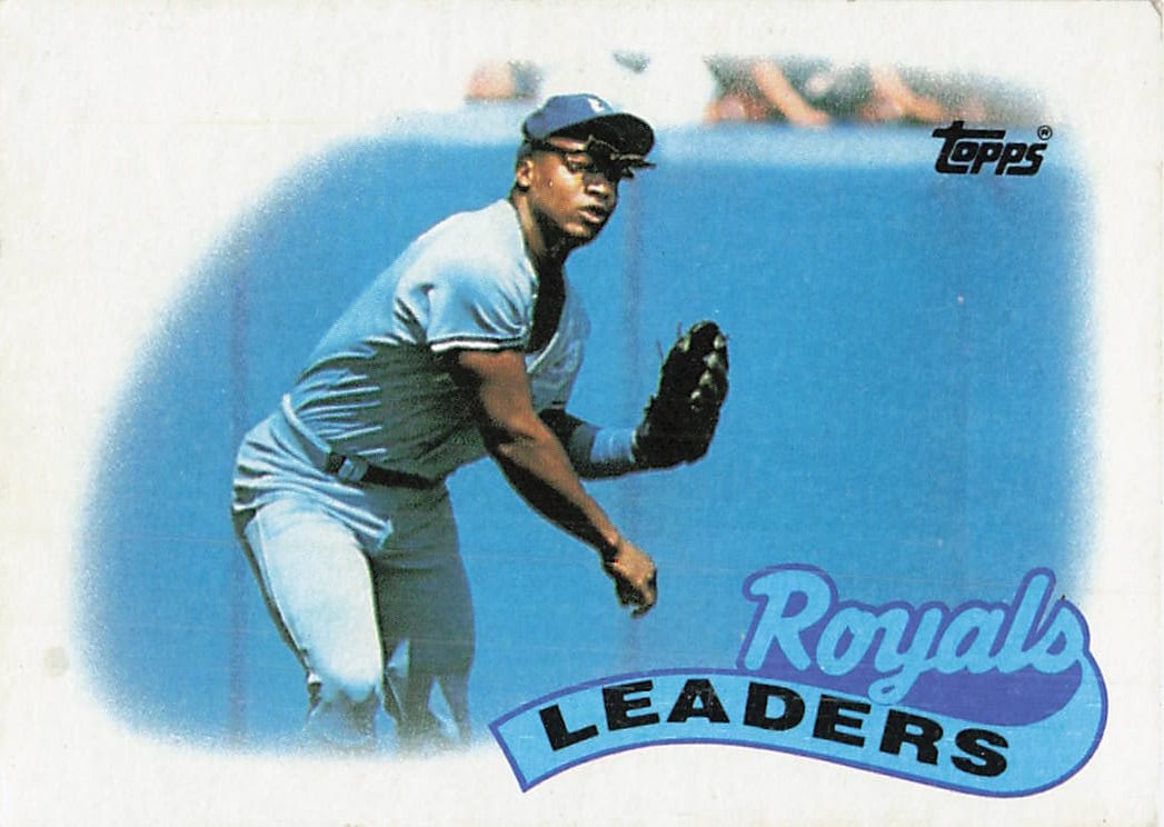 1989 Topps Kansas City Royals 1988 Team Leaders #789 Baseball Card: This is a 1989 Topps baseball card featuring the Kansas City Royals 1988 Team Leaders. The card highlights the team’s leading players from the 1988 season and features the classic 1989 Topps