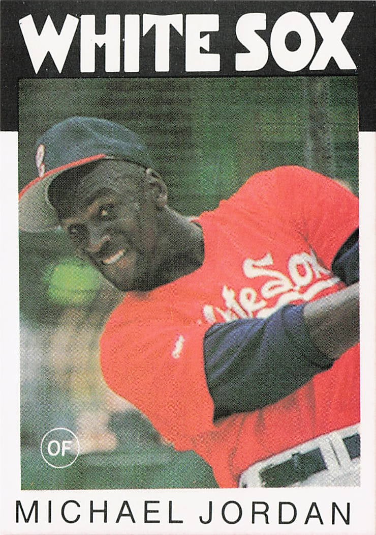 MICHAEL JORDAN 1993 White Sox Baseball Promo Card / (1 of 2)