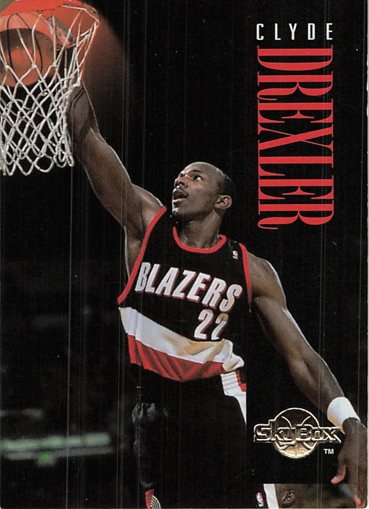 1994-95 SkyBox Premium Clyde Drexler (#134) basketball trading card: 1994 SkyBox Clyde Drexler #134 is a base trading card featuring Clyde Drexler during his tenure with the Portland Trail Blazers. Part of SkyBox's early-1990s NBA release, this card highlights the