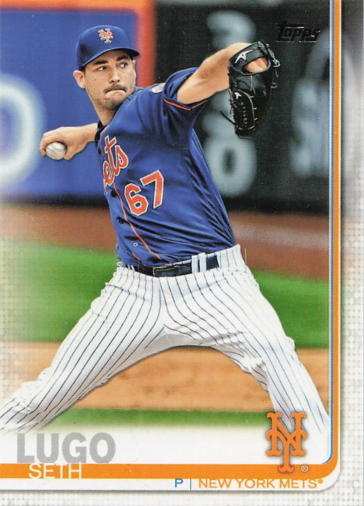 2019 Topps #237 Seth Lugo New York Mets baseball card: 2019 Topps Series 1 Seth Lugo card #237 featuring the New York Mets pitcher. The front identifies Seth Lugo and the New York Mets, while the back confirms card number 237 in Topps Series 1. Stats on