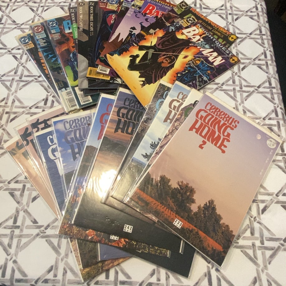 Cerebus and Batman Knightquest Comic Book Lot (1 of 1)