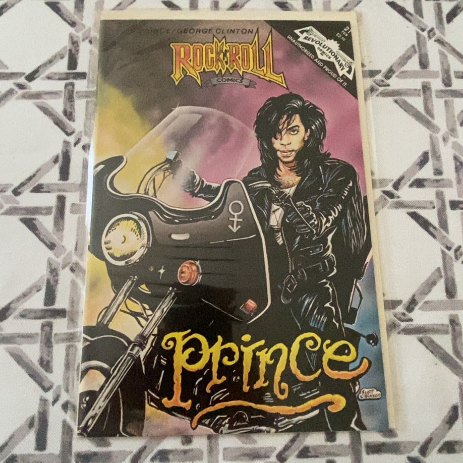 Rock 'N Roll Comics #21 Prince George Clinton: Rock 'N Roll Comics issue number 21, featuring Prince on the cover. Published by Revolutionary Comics. Bagged and boarded.