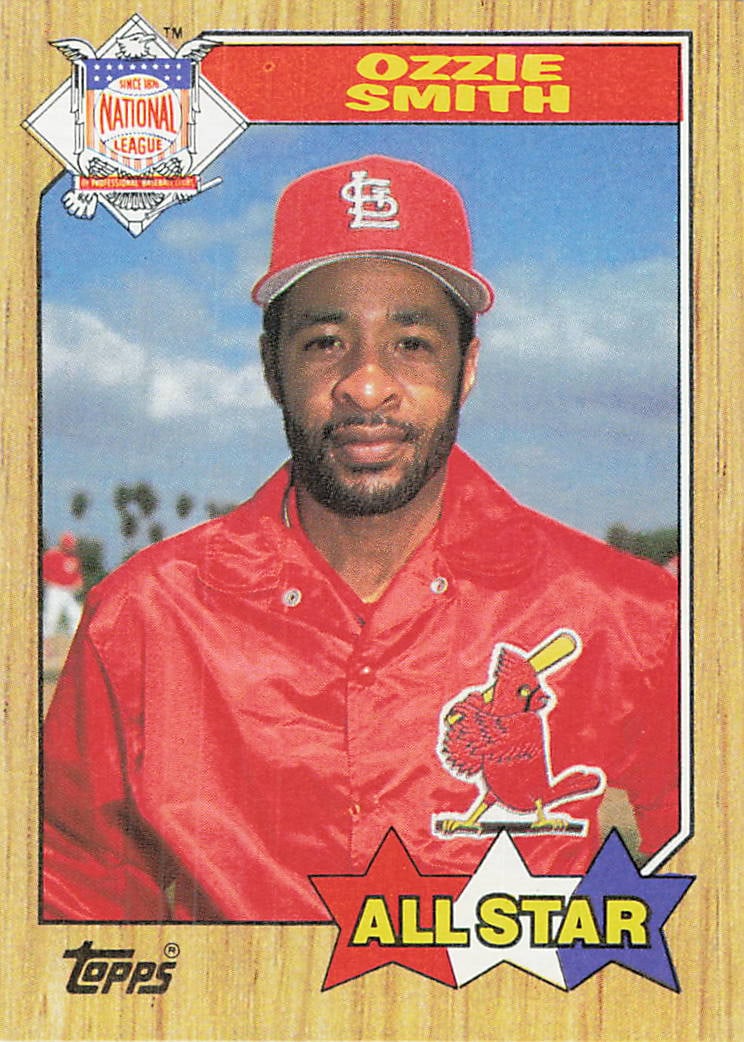 1987 Topps All-Star Ozzie Smith #598 baseball card (1 of 1)