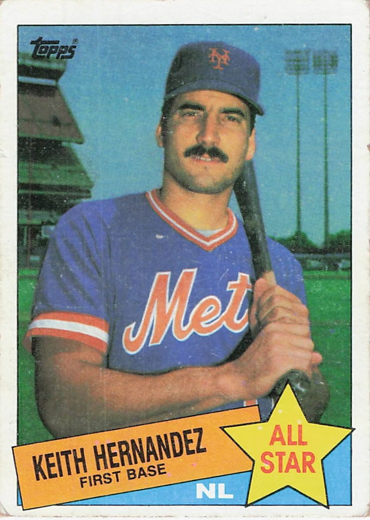 1985 Topps All Star Keith Hernandez #712 baseball trading card (1 of 1)