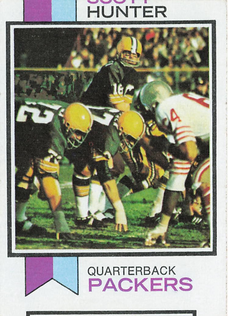 1973 Topps Scott Hunter #366 football trading card (1 of 2)