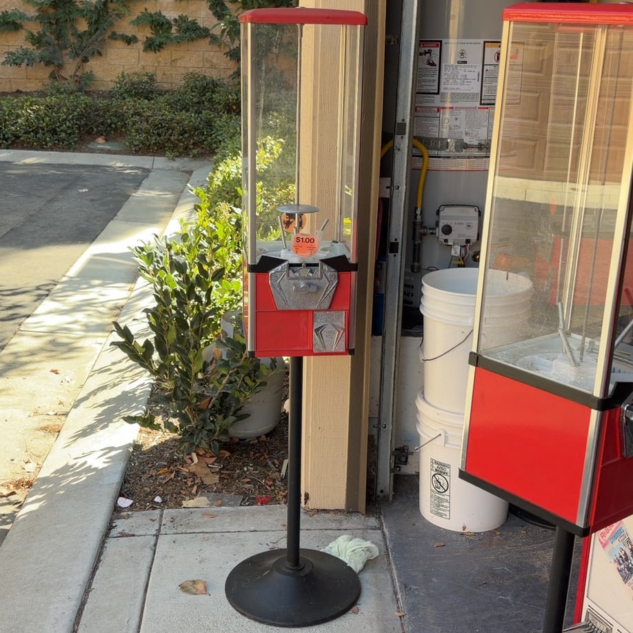 Vintage Red Gumball Vending Machine - 2