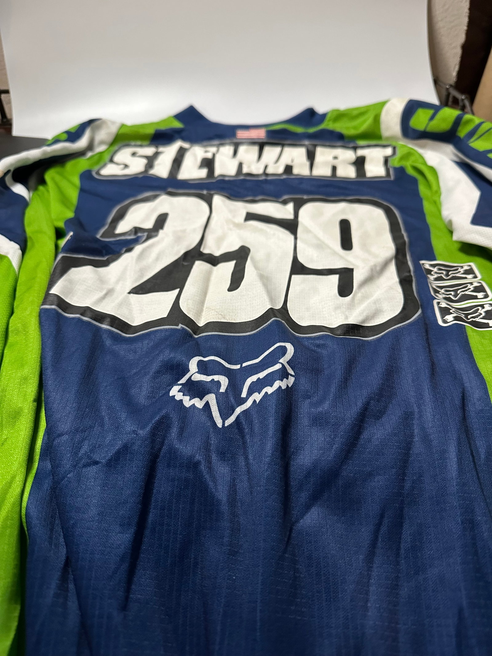 Vintage Fox Racing STEWART #259 Motocross Leathers and Jersey - 2
