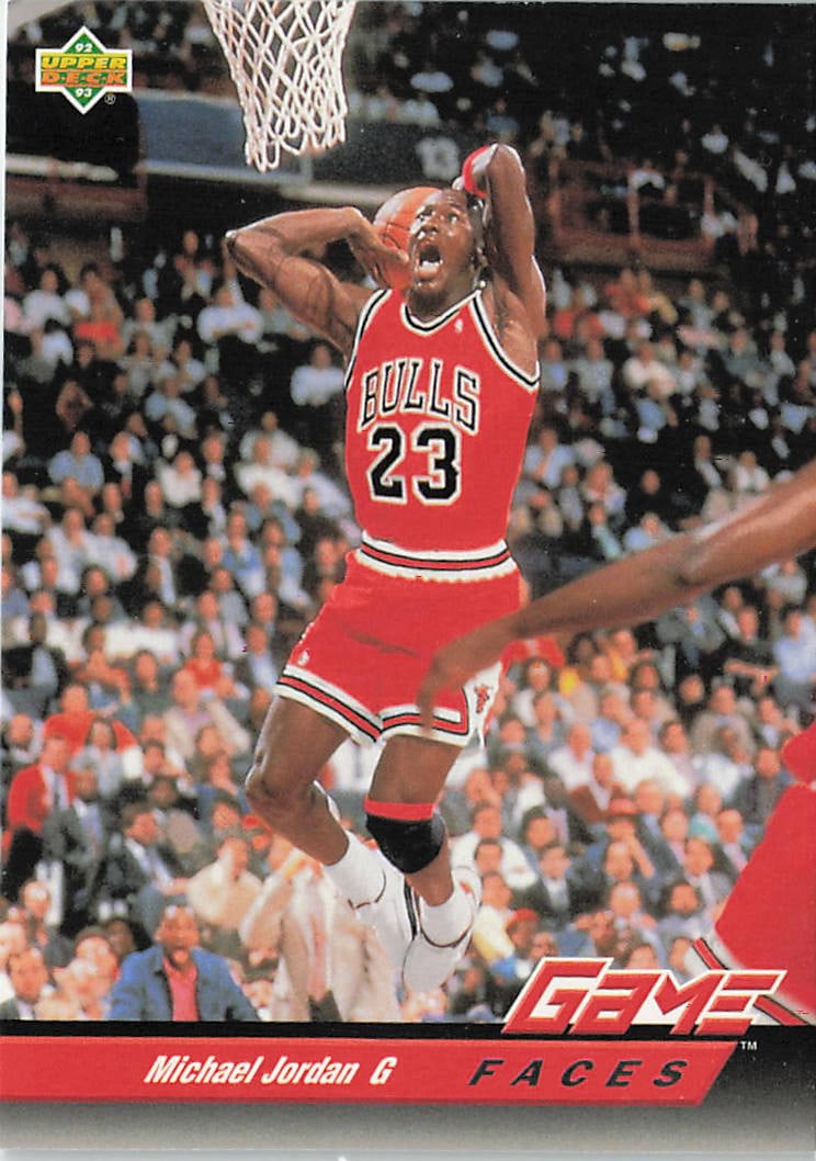 1992-93 Upper Deck "Game Faces" Michael Jordan #488 basketball card (1 of 2)