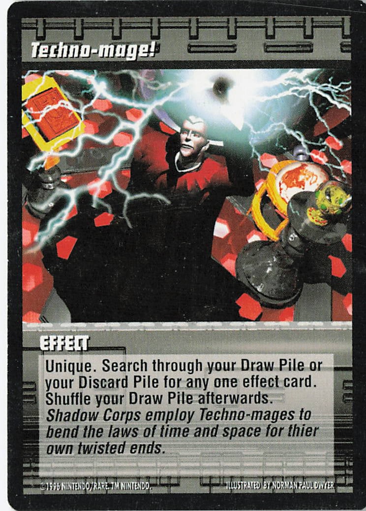 1996 Topps Killer Instinct Collectible Card Game "Techno-Mage!" Promo Card - 2