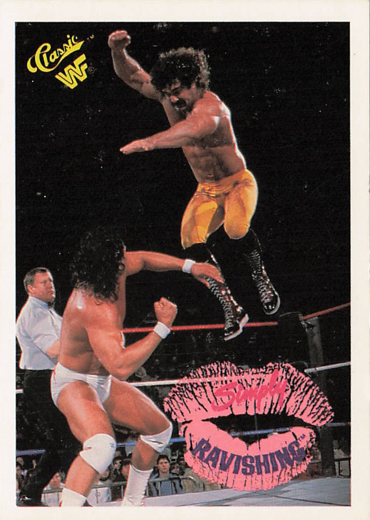 1990 Classic WWF "Ravishing" Rick Rude #59 trading card (1 of 2)