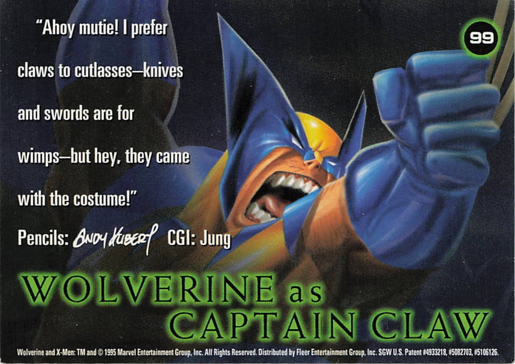 1996 Fleer X-Men "Haunted Mansion" Wolverine #99 trading card - 2