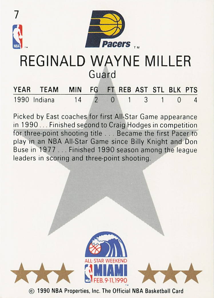 1990-91 NBA Hoops Reggie Miller All-Star East # - 2