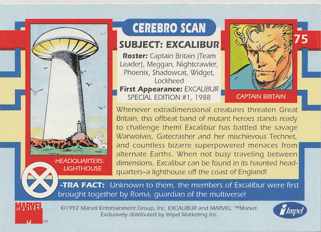 1992 Impel X-Men Series 1 Excalibur #79 - 2