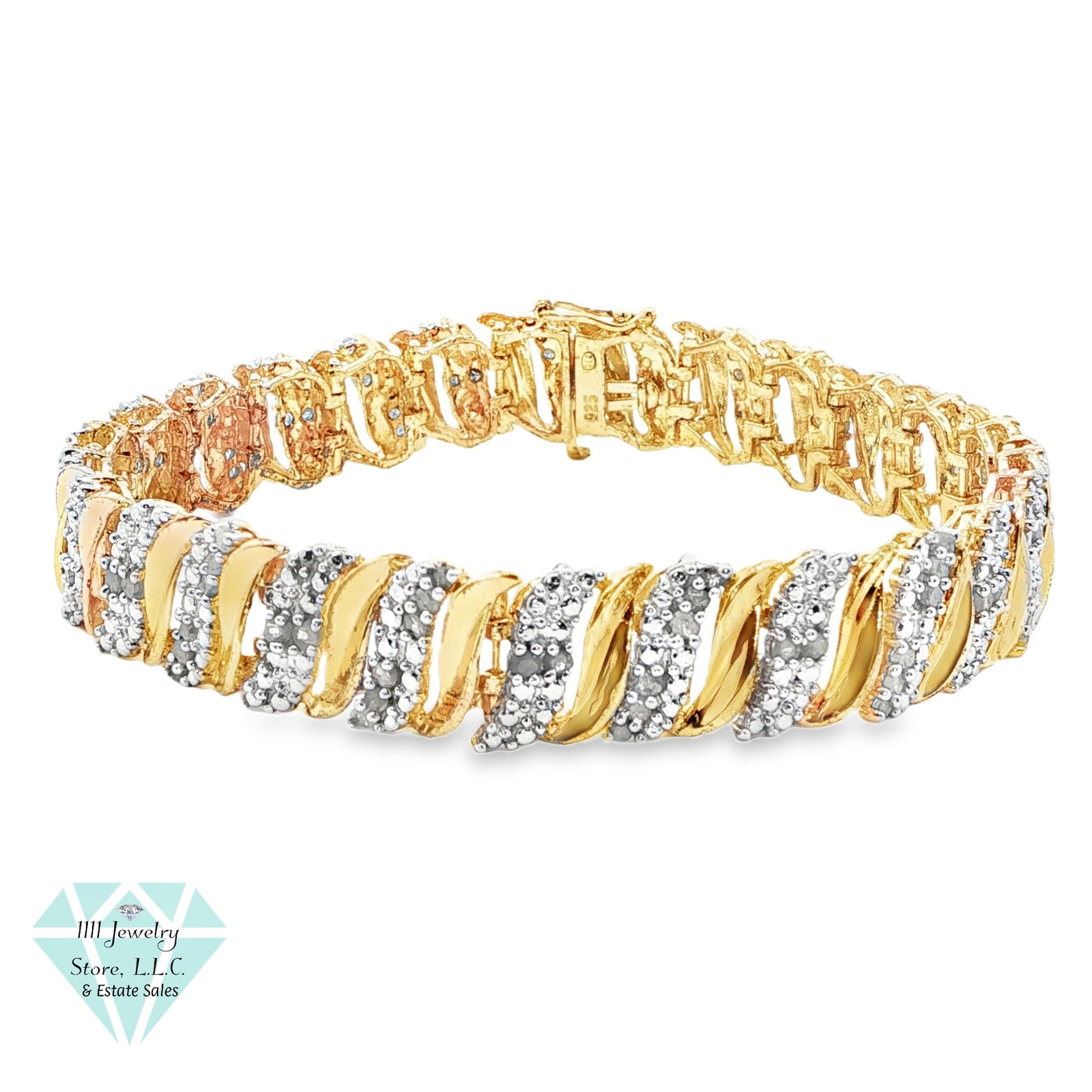 Heng Ngai .925 Sterling Gold Vermeil 2.08 CTW Diamond Tennis 7.5" Bracelet: Title: Heng Ngai .925 Sterling Gold Vermeil 2.08 CTW Diamond Tennis 7.5" Bracelet Brand: Heng Ngai Jewelry Type: Bracelet Material: .925 Sterling, Diamonds Main Stone, Carat, Color, Clarity: