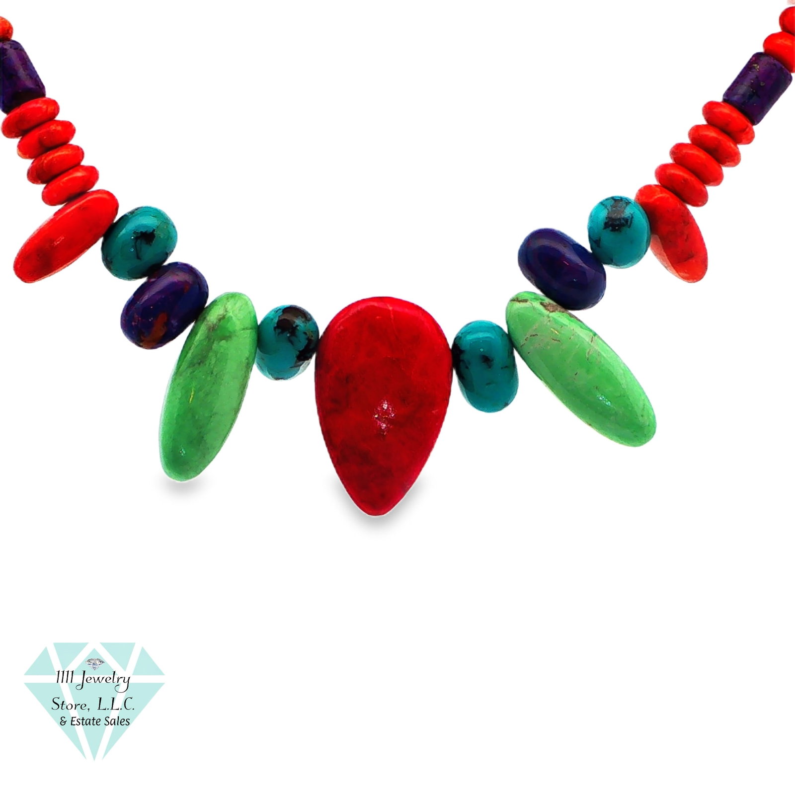 Designer Jay King Signed DTR.925 Sterling Silver Artisian Coral Turquoise Bead 18" Necklace; W/ 2.5": Title: Designer Jay King Signed DTR.925 Sterling Silver Artisian Coral Turquoise Bead 18" Necklace; W/ 2.5" Ext. Brand: Jay King; Signed DTR Jewelry Type: Necklace Material: Sterling .925, Coral, Turq