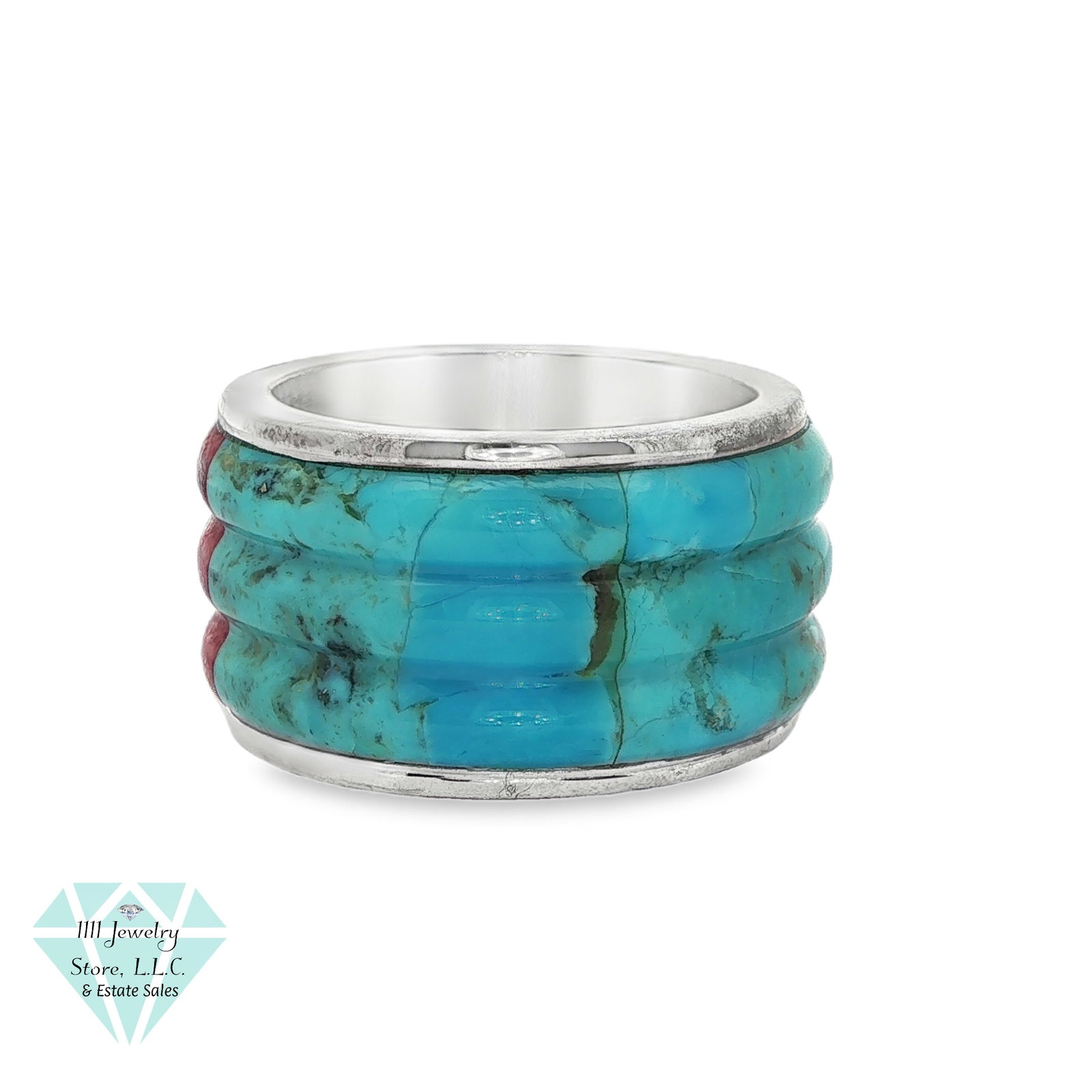 Designer Jay King .925 Sterling Silver Turquoise Coral Band Ring Size 10: Title: Designer Jay King .925 Sterling Silver Turquoise Coral Band Ring Size 10 Brand: Jay King; Signed DTR Jewelry Type: Ring Material: Sterling .925, Coral, Turquoise Main Stone, Carat, Color,