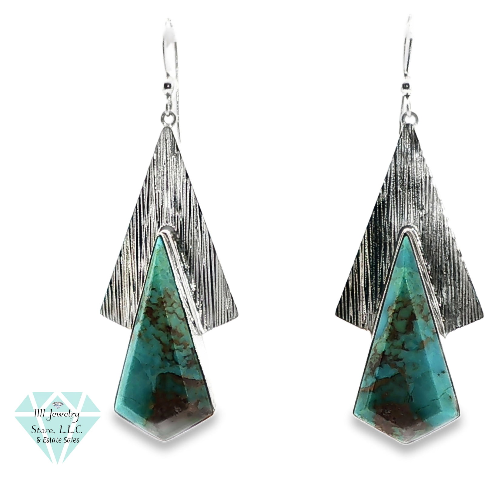 Designer Jay King Signed DTR .925 Sterling Silver Turquoise Artisian Dangle Earrings: Title: Designer Jay King Signed DTR .925 Sterling Silver Turquoise Artisian Dangle Earrings Brand: Jay King; Signed DTR Jewelry Type: Earrings Material: Sterling .925, Turquoise Main Stone, Carat, C