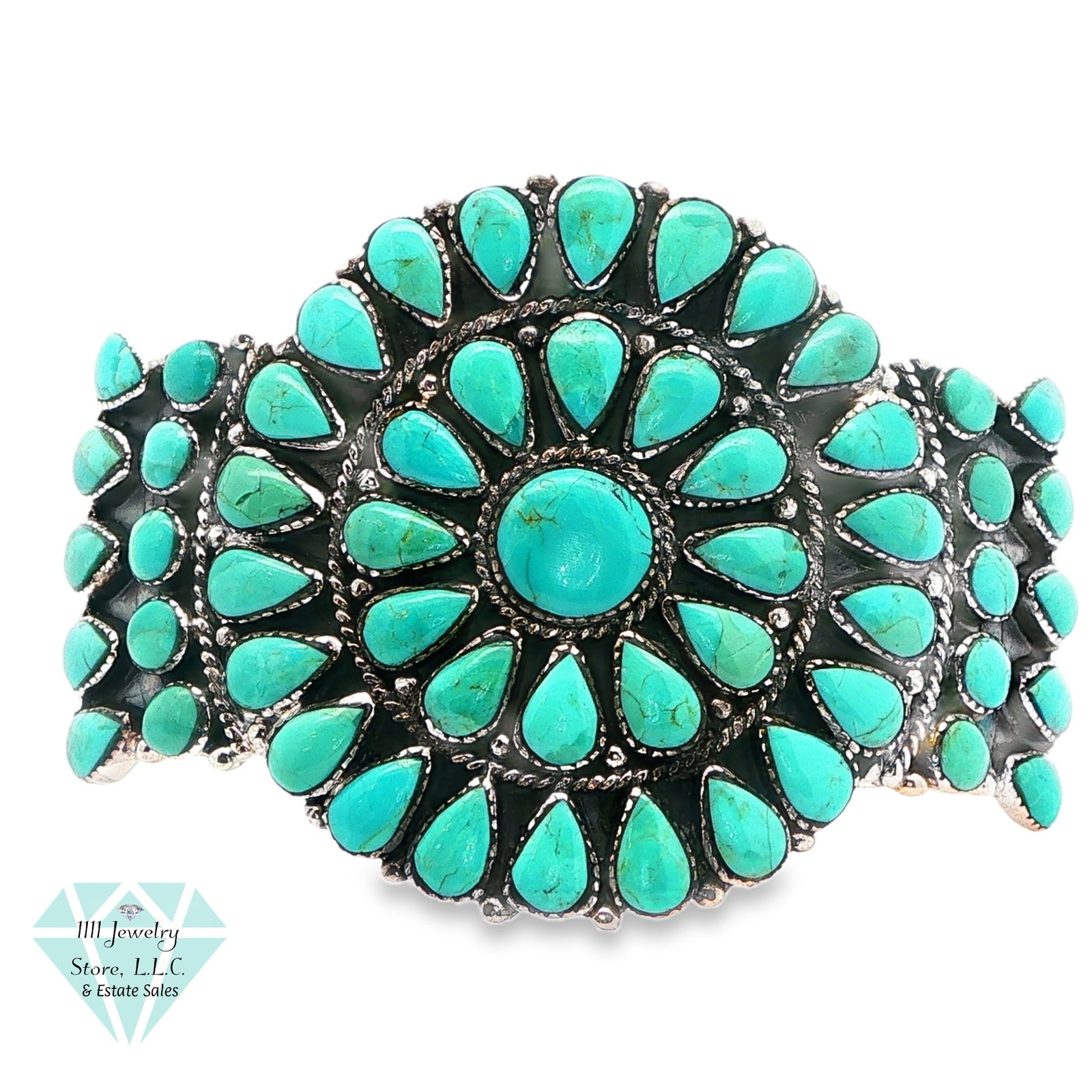 Designer Signed S w/ Star Symbol .925 Sterling Silver Southwestern Zuni Style Cuff Bracelet: Title: Designer Signed S w/ Star Symbol .925 Sterling Silver Southwestern Zuni Style Cuff Bracelet Brand: Signed S W/ Star Symbol Jewelry Type: Bracelet Material: Sterling .925; Turquoise Main Stone, 