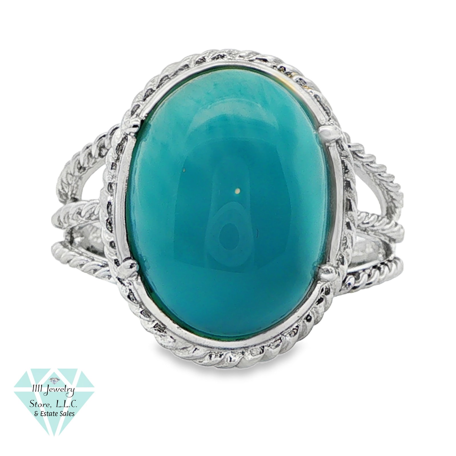 Designer Signed NOA .925 Sterling Silver Larimar Ring; Size 9.5: Title: Designer Signed NOA .925 Sterling Silver Larimar Ring; Size 9.5 Brand: Signed NOA Jewelry Type:Ring Material: Sterling .925, Larimar Main Stone, Carat, Color, Clarity:Larimar Secondar