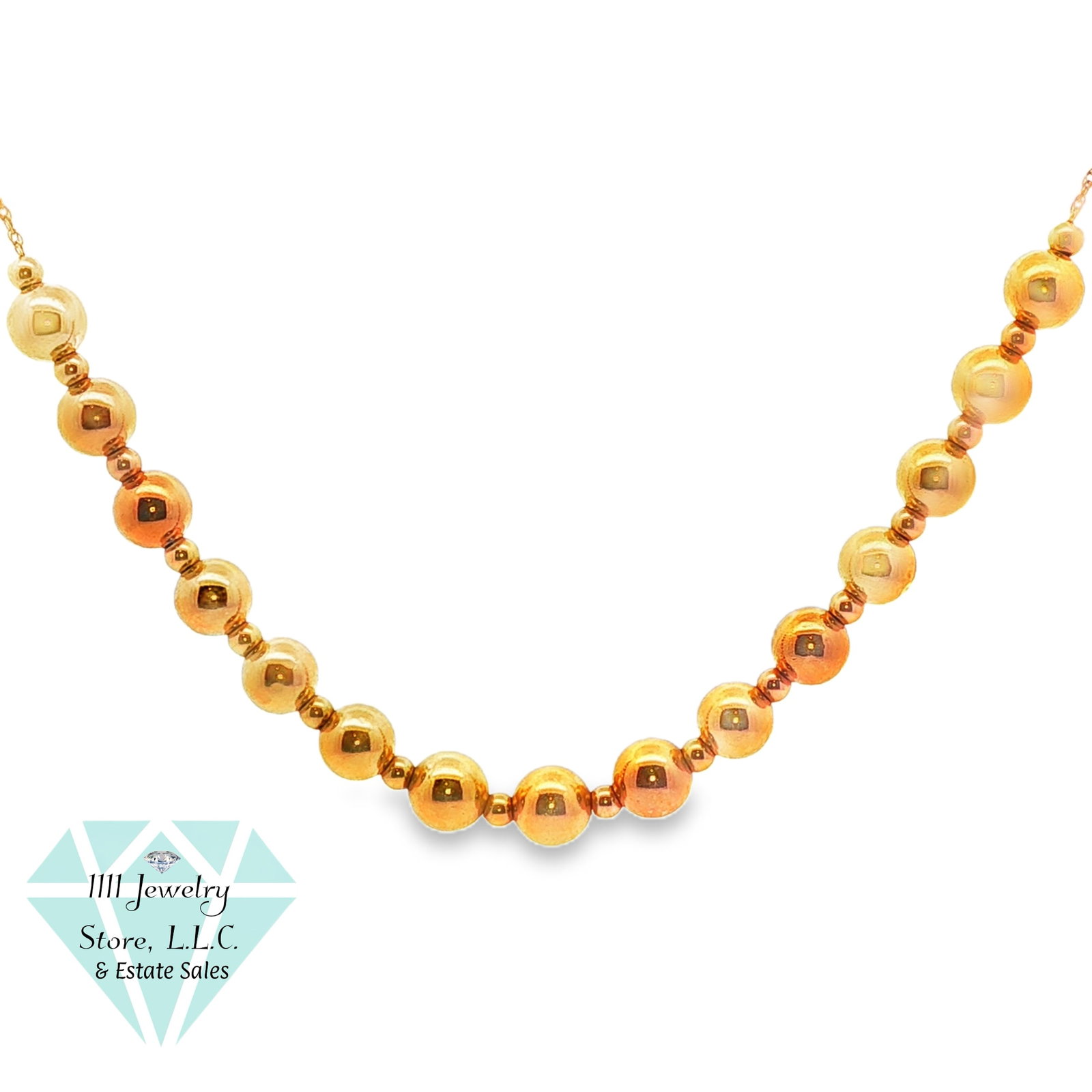 Signed A Co. 14K Add-a-Bead 18" Necklace (1 of 6)