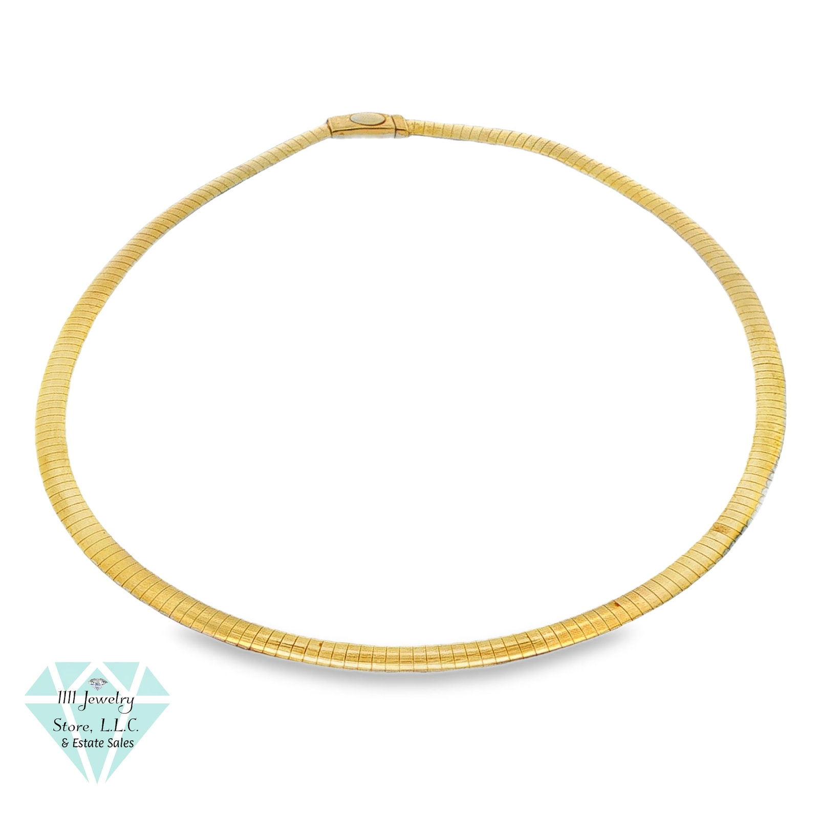 14K Two Toned White & Yellow Reversible Tubogas Chain (1 of 5)