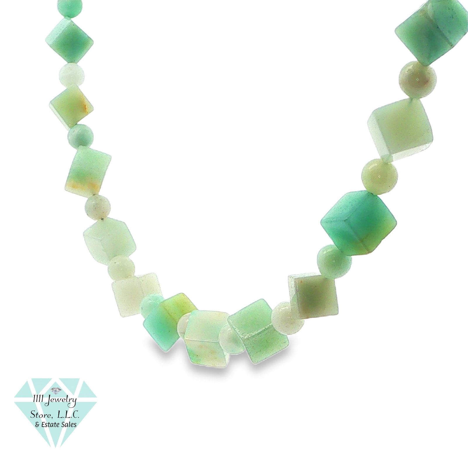 Designer Jay King Signed DTR .925 Sterling Silver Amazonite and Chalcedony Bead 35" Necklace (1 of 4)