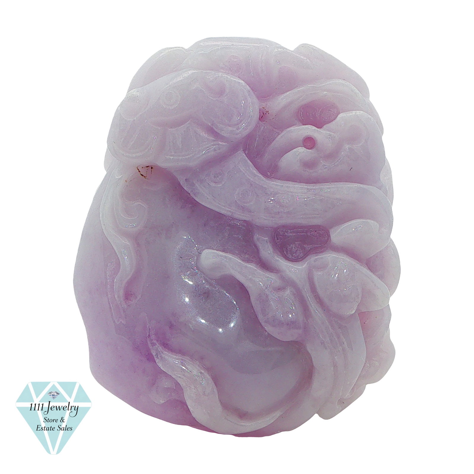 Mason-Kay Authenticated Grade A Lavender Fei Cui Jadeite Carving (1 of 10)