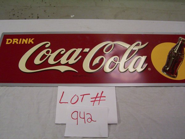 1 COCA COLA SIGN, 35" X 11": 1 COCA COLA SIGN, 35" X 11"