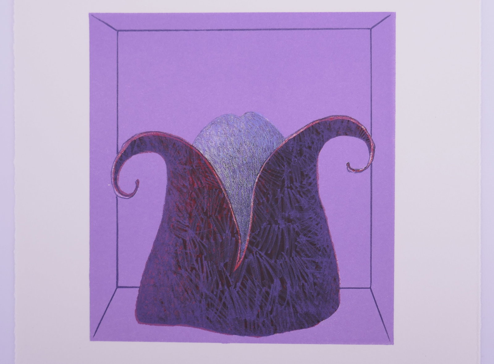 James Boynton, Purple (Pandorasville Revisited IV), 1967 Tamarind Color Lithograph: James “Jack” Boynton (American, 1928–2010) was a Fort Worth-born painter and printmaker who became an important figure in the postwar Houston art scene. Trained at Texas Christian University